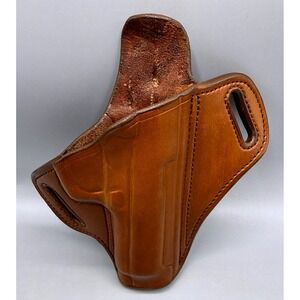 Handcrafted Leather OWB Pancake Holster for Beretta 92FS Brown Right Hand 0520